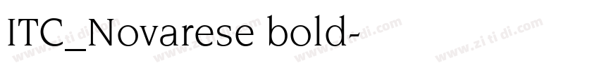 ITC_Novarese bold字体转换